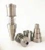 Gr2 G2 Domeless Titanium Ti Nail 6 in 1 Fit for Both Male Female 10mm 14mm 18mm Glass Bong tubo dell'acqua per scatola elettronica Dabber Nail