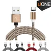 3-in-1 magnetisches Ladekabel, Nylon-LED-Leuchtkabel, 1 m, Micro-USB-Typ-C-Ladekabel für Samsung Huawei