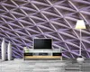 사용자 정의 3D 기하학적 벽지 HD 메쉬 3D 3 차원 보라색 간단한 현대 배경 벽 장식 벽화 벽지