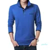 Hot Sale Designer Fashion Brands Polo Shirt Embroidered reathable Casual Polos Long Sleeve Polo Shirts For Men Slim Fit Size Size M-3XL
