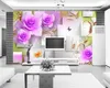 3d behang slaapkamer romantische bloemen 3d behang 3d vierkant roze droom tv achtergrond muur muurschildering behang