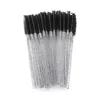 50 pièces jetables poignée en cristal brosse à cils Mascara baguettes en spirale applicateur greffage cils peigne à friser beauté outil de maquillage 4713501