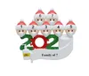 2020 Quarantine Christmas Decoration Wedding Party Gifts Product Personalized Family Of 3 Ornament Pandemic with Face Masks Hand Sanitized