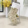 Calcetines navideños Decoraciones Medias de tela Papá Noel para decoración de árbol de Navidad Bolsas de dulces de regalo para niños