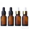 Whole 936pcslot 15ml Cosmetic Amber essential oil glass bottle vials 15 ml Bottle pipette e liquid glass bottle3525010
