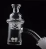 DHL 5mm Bottom 45 90 Degrees Quartz Banger Nail with Spinning Carb Cap and Glowing Terp Pearl Ball For Oil Rigs Glass Bongs