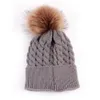 유럽과 미국 스타일의 아기 뜨개질 양모 모자 핫 판매 양모 볼 모자 아기 겨울 따뜻한 모자 도매