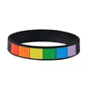 Gay Lebesian Smycken, Rainbow Armband, Gary Pride Silicone Armband