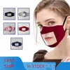 Fast Ship 2020 New design Face Mask Anti Dust Cotton Cloth Mask Resuable Washable Mouth Clear Adult Masks PM2.5 Wholesale