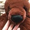 100cm giant simulation DJUNGELSKOG bear toy Plush Brown Teddy Bear Stuffed Animal doll lifelike home decor birthday gift for kid Y5300942