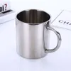 Kids Mug Coffee Tumbler 400ml 300ml 18/8 Stainless Steel Beer Camping Tea Cup 2 Walls No Vacuum Portable Water Insulated Glass Drinkware