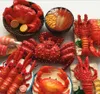 Aimants pour réfrigérateur série Sea life, fruits de mer, crabe royal, homard, huître, autocollants en résine pour réfrigérateur