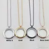 Living Memory Floating Round Locket Pendant Necklace 316L Stainless Steel Toughened Glass Lockets Charm Necklaces Jewelry