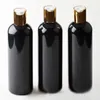 40pcs 250 ml Scheibenschraubenkappe Kosmetik weiße Flasche, Plastikbehälter, schwarze leere Seife Shampoo Flaschen 250cc schwarzer Flasche