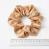 Scrunchies Hairbands Solid Satin Hair Bands Large intestine Hair Ties Ropes Girls Ponytail Holder Hair Accessories 6 Designs BY1575