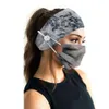 Maschera per il viso di cotone traspirante più a banda per capelli yoga sport pulsante stampato elastico maschere a prova di polvere Accessori Pesca 7191600