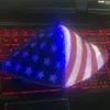 2020 New 7 Color US Flag LEDライトアップフェイスマスクビルトインバッテリーと3つの点滅モードハロウィーンパーティー選挙3523034