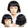 MODERN SHOW Loose Wave Peruvian Remy Hair Human Hair Wig For Women Natural Color Full Machine Made Wigs With Bang8537121