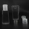 30мл Пусто дезинфицирующее ПЭТ Пластиковых бутылок с откидной крышкой бутылкой формы трапеции для макияжа жидкости дезинфицирующей жидкости DHL