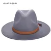 Шляпы с широкими полями 2021, осенне-зимняя шляпа от солнца для женщин и мужчин, классическая фетровая шляпа-клош из искусственной шерсти12360179