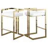 Elegante y moderno diseño Vintage, muebles de terciopelo de Metal dorado, reposabrazos con acabado cromado, taburete alto para Bar, silla para comedor 7855127