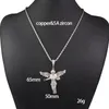 Collier Hip Hop pour hommes, nouvelle mode, couleur or argent, pendentif d'angle CZ avec chaîne en corde, joli cadeau 270l