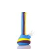 Hookahs design Water Pipe 7" Mini Silicone Beaker Bong unbreakable dab Rigs with Downstem