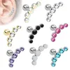 Stainless steel Diamond stud earrings crystal allergy free Pierced body jewelry for women fashion hip hop will and sandy