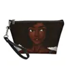 Cusotm Imprimer Sacs pour femmes pour maquillage Filles africaines Art Black Art Maquillage Pochette Mesdames Portable Cases Cosmétiques Femme Voyage Nécessité