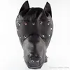 Ultimate Leather Dog Hood Pettorina per la testa in pelle Master Slave Gioco di ruolo Museruole Bondage SM Set9346525