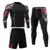 Motorfiets Fietsen Basislaag Mannen Compressie Ondergoed Trainings Set Thermo Shirt Gym Leggings Jogging Pak Rashgard Male 4XL