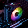 Jonsbo CR1200 2 히트 파이프 타워 CPU 쿨러 RGB 3 핀 냉각 팬 열매 9cm 컬러 소프트 라이트 팬 PU 쿨러 스 트리머 효과 1