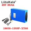 LiitoKala 48V 30ah 18650 13S9P Electric Bike Battery Pack 1000W Lithium Battery Built-in 20A BMS Motor XT60 T Plug
