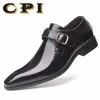 2020 cuir verni hommes mocassins robe de soirée de mariage chaussures noir vert moine sangle décontracté mode hommes sans lacet chaussures Y5-46