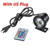 LED Underwater Lights RGB Colour Changing Submersible Led Lights AC85-265V DC12V 5W 10W IP67 Pool Lights For Garden Fountain Pond Pool with 24Keys Remote