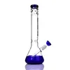 Tjock Pyrex Hookahs Glass Oil Burner Pipes Bägare Basvattenrör Catcher Tall 16 "Tunga bongs för rökning