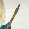 Suckury Fountain Pen Set Vintage Sprinking Gold Peaf Pen Student Calligraphy Письменная Письма Подарок на день рождения 5 Nib Quill