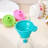 Mini Silicone Collapsible Style Foldable Funnel Folding Portable Funnels Be Hung Kitchen Tool Free Shipping LX3110