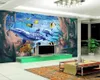 3Dモダンな壁紙ファンタジー3Dイルカ水中ワールドテレビ背景壁装飾的な絵画3D壁紙壁画