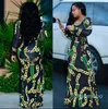 Vente chaude-Automne Femmes Maxi Robe Traditionnelle Africaine Imprimer Robe Longue Dashiki Élastique Élégant Dames Moulante Vintage Chaîne Imprimer Plus la taille