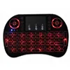 I8 Mini Teclado Sem Fio 3 Cores Backlit 2.4GHz Inglês Russo Espanhol Air Mouse com Touchpad Controle Remoto para Android TV Box