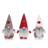 Christmas Papai Noel Doll Doll Face Handmade Elf Dwarf Decora￧￣o em casa Presente de decora￧￣o de Natal Will e Sandy New
