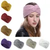 Mulheres Desenhador Headbands Malha Cruz Cost Headwrap Winter Hairband Crochet Turban Head Faixa De Moda Headband Acessórios De Cabelo 9 Cores