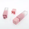 10 ml gradiënt roze lip glanzend buizen Mini hervulbare vierkante lip glazuur lege flessen cosmetische containers wb2594