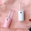 Portable Mini Nano Mister Luftfuktare Kylmistans ansikte Luftfuktare Sprayer Facial Device USB Uppladdningsbara hudvårdsverktyg