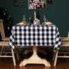 Bawełniany bawełniany lniany stół okładka obrusowa obrus stołowy świetny do prania w kratę w formie bufetu klasyczna dekoracja DHE1891101780