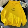 Kadın Hoodies Tişörtü Kore Kazak Kadınlar Rahat Kazak Hip Hop Uzun Kollu Gülümseme Üzgün ​​Yüz Hattı Baskı Şeker Renk