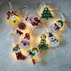 Nieuwe LED Snowman Light String Christmas Tree Light String Sokken Kerstdecoratie Licht USB en batterij LED Strip Lights