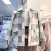 2020 Jesienne kurtki dla kobiet Moda wełniana mieszany faux futro płaszcze żeńska kurtka zimowy płaszcz damskie luźne grube ciepło
