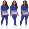 Casual Desportivo Mulheres Two Piece Set Treino manga comprida camisola Tops Jogger Sweatpant Suit Outfit roupas de grife set001